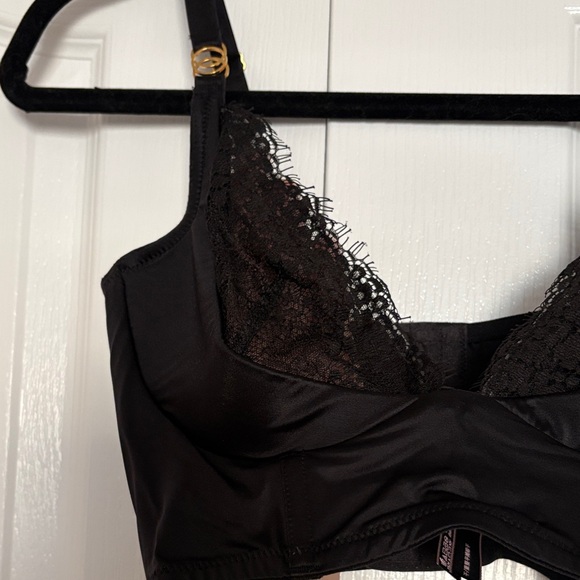 Victoria's Secret Other - Black Lace-Trim Underwire Bustier - Women's Intimates
